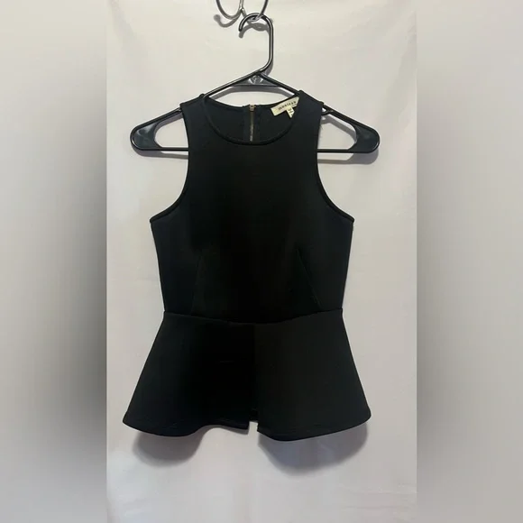 Monteau Black Peplum Top - Picture 7 of 7